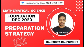 Foundation Dec 2020 | Preparation Strategy | Mathematical Science | CSIR UGC NET 2020 | Rajendra