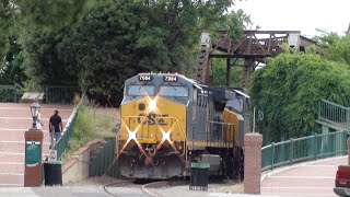 Rerouted NS M53 w/ CSX Power Streetrunning in Augusta, GA!