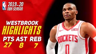 Russell WestBrook Full Highlights Vs Brooklyn nets - 27 Points - Season 19\/20