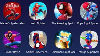 Marvel's Spider-Man,Web Fighter,The Amazing Spider-Man 2,SpiderBoy 2,MergeSuperhero,StickmanGreatWar screenshot 2