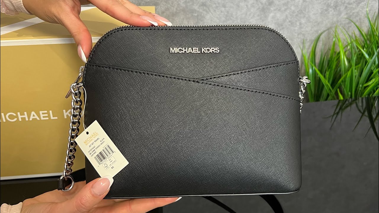 Crossbody Handbags Michael Kors Black Dome Crossbody Распаковка