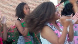 Alpha Kappa Alpha Sorority Inc Famus Beta Alpha Chapter Singing After Graduation In Spring 2012