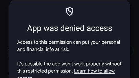 Display over other apps disabled problem solution for Android 15 | Pop-up | App was denied access
