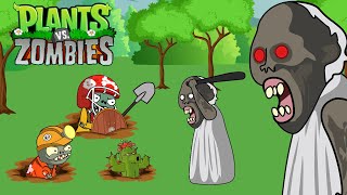 PLANT VS ZOMBIES VS GRANNY  - Funny Animation