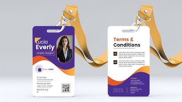 Professional Employee Id Card Design || Photoshop Tutorial
