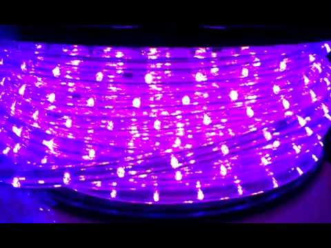 Black UltraViolet UV Led Rope Light - YouTube