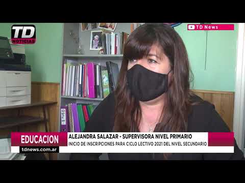 ALEJANDRA SALAZAR   INICIO DE INSCRIPCIONES PARA CICLO LECTIVO 2021 DEL NIVEL SECUNDARIO 15 10 20