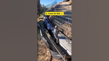 🔥How To Build A Concrete Retaining Wall.. #short version.. ✅ Below For Full Video ⏬
