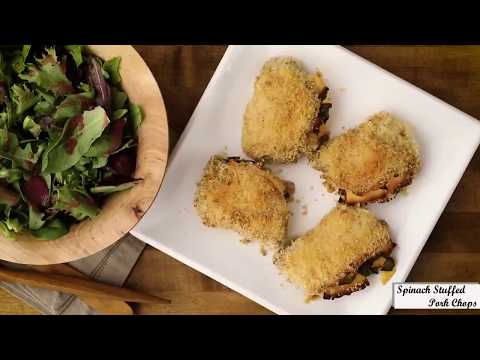 Gouda and Spinach Stuffed Pork Chops