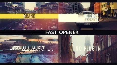 Fast Opener - After Effects Template - Videohive