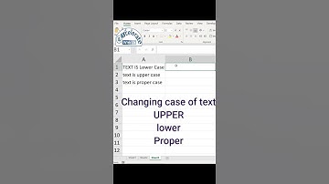 UPPER lower Proper Functions in MS Excel to change the case #shorts