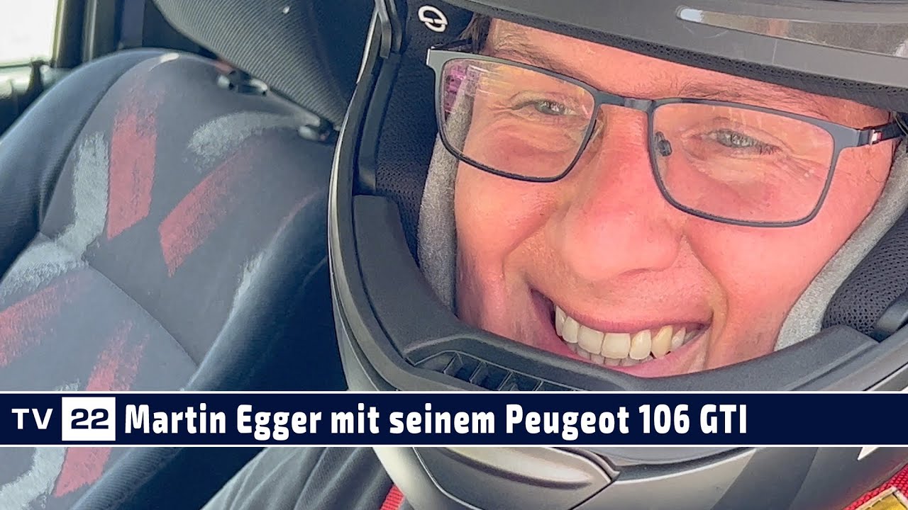 MOTOR TV22: Martin Egger mit seinem Peugeot 106 GTI vom MSC Schwaz beim ATMAS Autoslalom Stans 2023