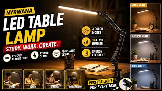 Worth Buying: NYRWANA LED Table Lamp for Study Room, Adjustable Arm Desk Lamp, 3 Color Modes screenshot 5