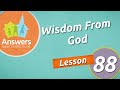 Wisdom from god  answers bible curriculum lesson 88