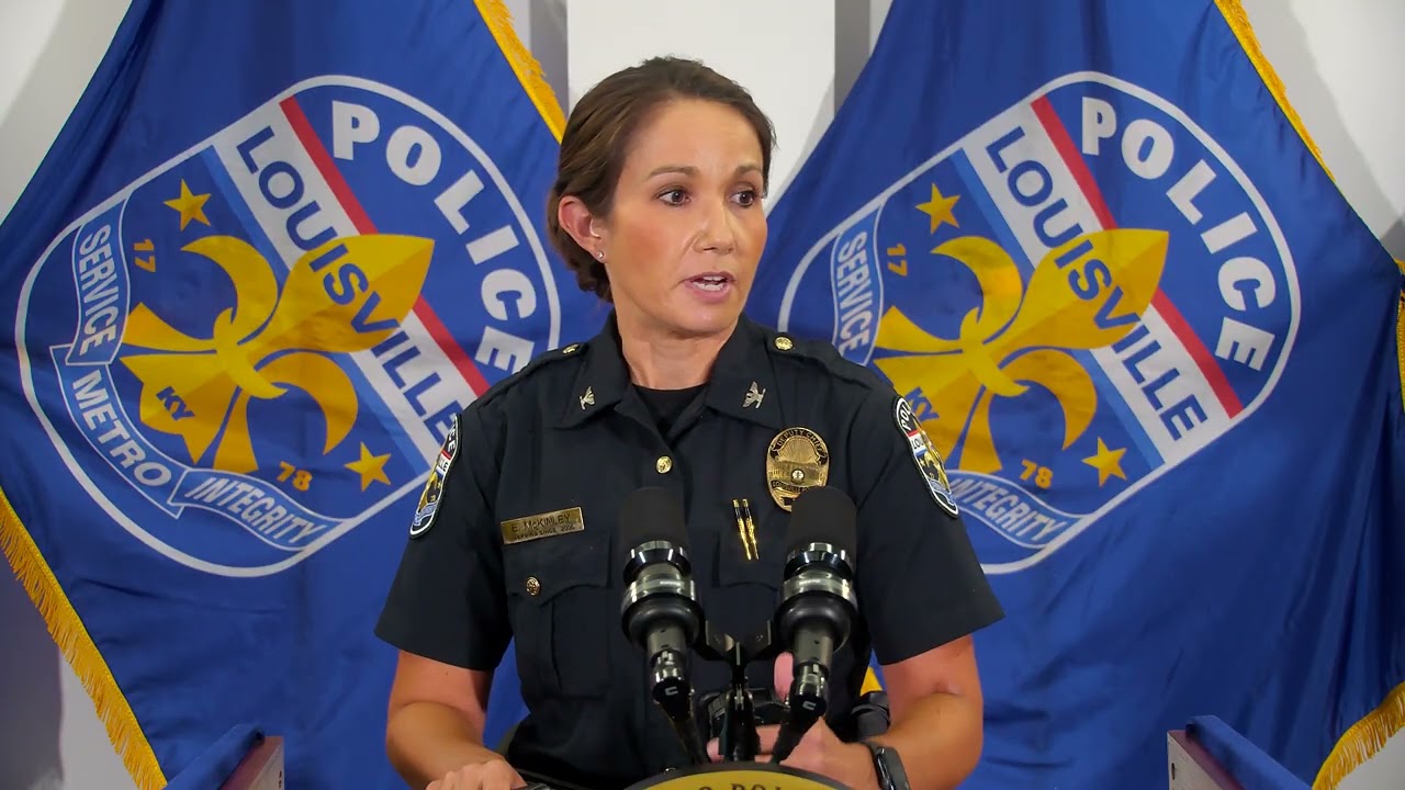 LMPD Deputy Chief Emily McKinley hosts LMPD's biweekly news conference 8-6-25