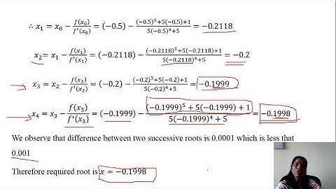 1.4 Newton Raphson Method