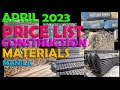 April 2023 price list of basic construction materials manila philippines  cement sand gravel rebars