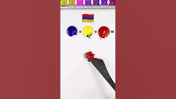 What color do mixed flags make? #paintmixing #colormixing #asmrart  (part5)