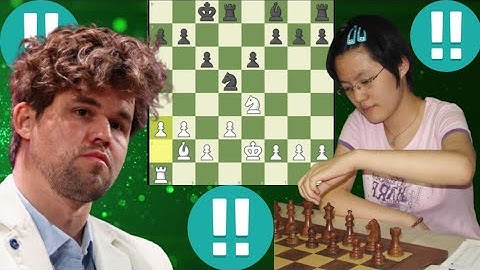 Star Magnus Carlsen vs Hou yifan chess game 2