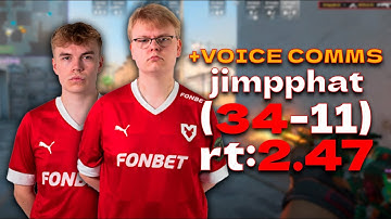 jimpphat (34-11) rt:2.47 w/Brollan +VOICE COMMS (dust2) | FACEIT EU RANKED l #cs2 #pov