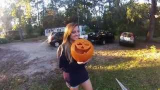 Halloween Fun Blowing Up Pumpkins | GoPro Hero 3 Siler