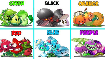 PVZ 2 - Random 16 Team Colorful Plants Battlez - Which Team Plant Will Win?