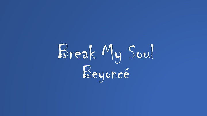 Break My Soul Radio Edit version - Radio Edit performance video thumbnail