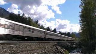 Bnsf Officer Car Special At East Skykomish, Wa On National Train Day.