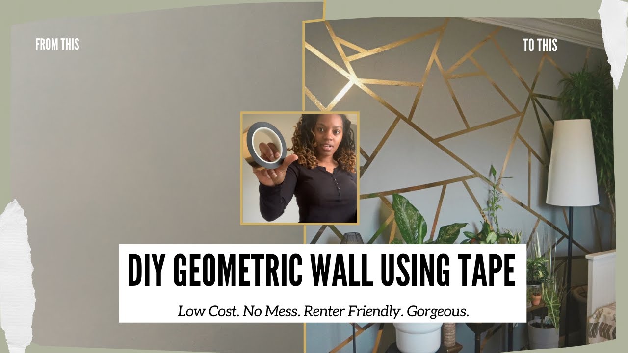 DIY 3D Geometric Wall Art: BETTER THAN WASHI TAPE! 