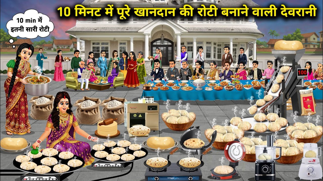 10 मिनट में पूरे खानदान की रोटी बनाने वाली देवरानी |The sister-in-law who makes rotis for the entire