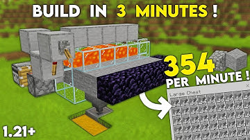 BEST AUTOMATIC STONE GENERATOR TUTORIAL in Minecraft Bedrock 1.21