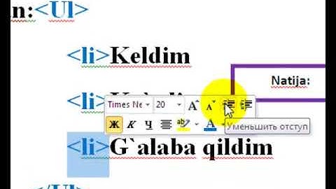 html 4 dars ranglar va ro`yxatlar bilan ishlash