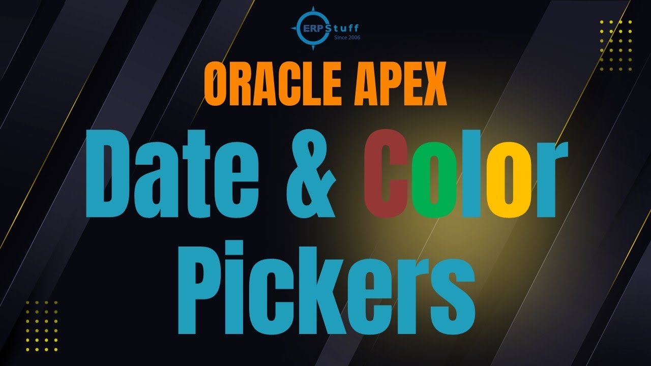 Объяснение выбора даты и цвета в Oracle APEX