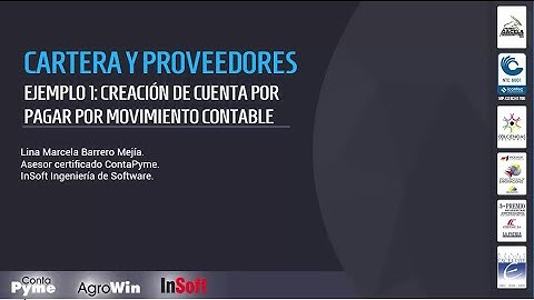 Software contable ContaPyme - Ejemplo 1 Creación de cuenta por pagar por mov contable