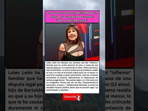 El dolor de Loles León con su hijo: «No lo crie como él quería»