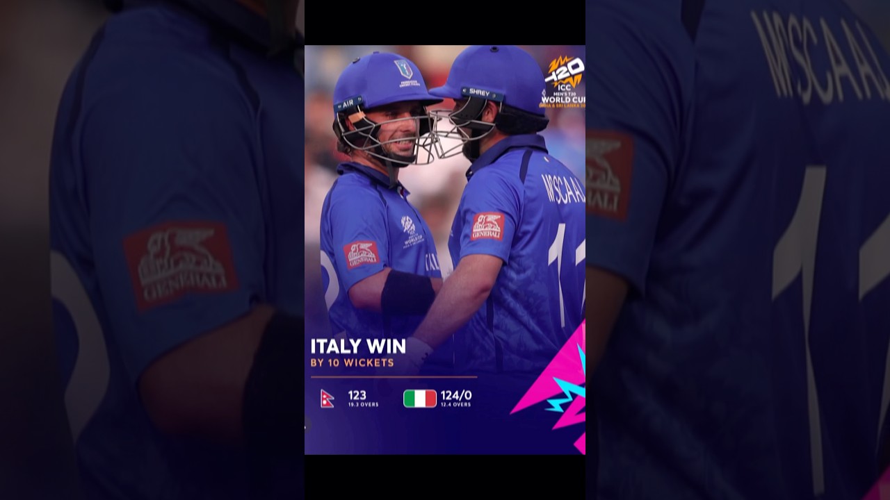 Italy destroyed Nepali cricket by 10 wickets 😰💔#shorts #cricket #t20worldcup #nepalicricket