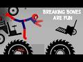 Ragdoll physics simulator. gameplay. breaking bones are fun
