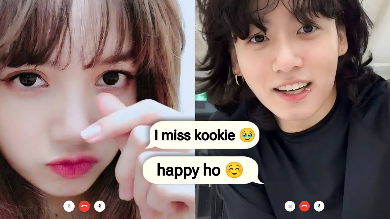 lisa and jungkook video call | after long time