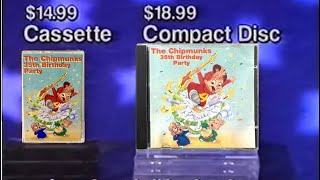 1993 Alvin and the Chipmunks 35th Birthday Party CD and Cassette Commercial