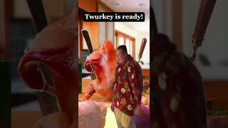 Twurkey around  the Christmas Tree. #christmas #turkey #viral