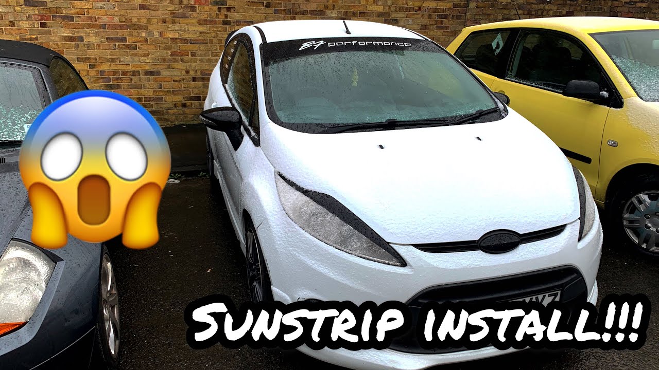 Window-Tint. Pre Cut Sunstrip Tint for Ford Fiesta 3-door - 2008 to 2017 (MK7) - Tinted Sun Strip 5