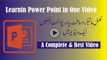 PowerPoint 2007 Complete Course in One Video in Urdu, Micro Soft PowerPoint 2007 Full Course in Urdu