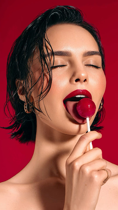 Lollipop 🍭 #photoediting #retouching #postproduction #colorcorrection #beauty #redlipstick #editing