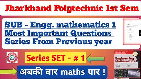 polytechnic 1st sem mathematics most important questions | engineering mathematics vvi questions
