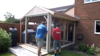 External clear roller blinds