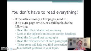 Tips for Reading Sources