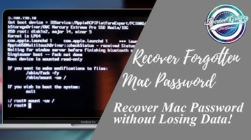 How to Recover/Reset a Forgotten Mac Password without Losing Data - Part 1