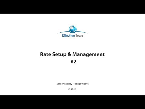 Effective Tours Hotel Channel manager. Rates Setup & Management screen cast. #2