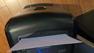 Showing the Staples shredder working great!