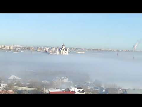 Timelapse - таймлапс - короткая утренняя зарисовка - храм в тумане